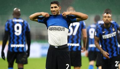 أشرف حكيمي يسجل ثنائية ويقود الإنتر لفوز ثمين أمام بولونيا في الدوري الإيطالي