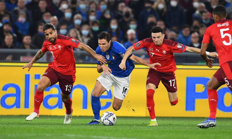 إيطاليا تكتفي بالتعادل مع سويسرا في تصفيات المونديال