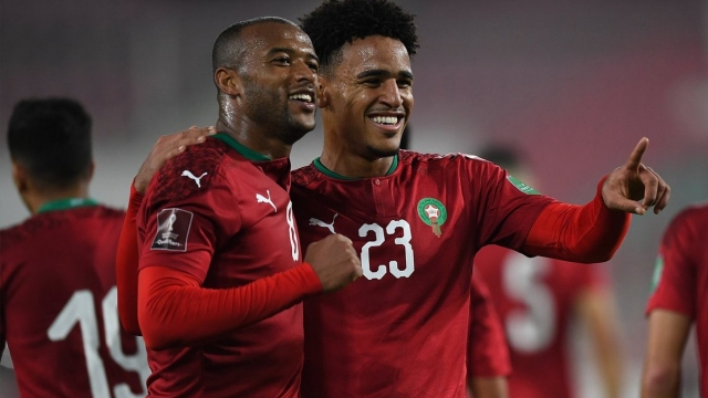 ريان مايي وأيوب الكعبي - المنتخب المغربي