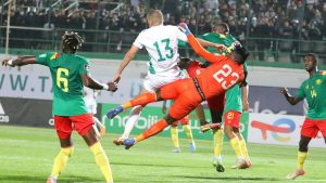 من مباراة المنتخب الكاميروني ضد نظيره الجزائري