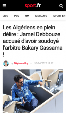 Les Algériens en plein délire : Jamel Debbouze accusé d’avoir soudoyé l’arbitre Bakary Gassama !