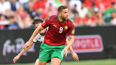 عادل تاعرابت - من مباراة المنتخب المغربي و المنتخب الأمريكي