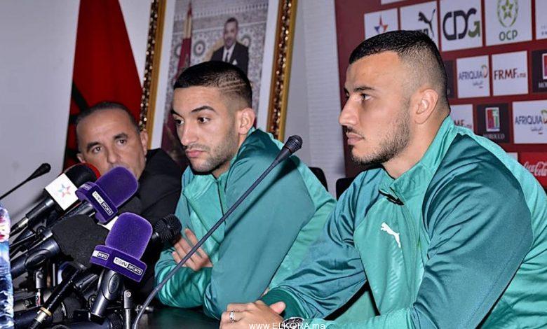 حكيم زياش ورومان سايس - المنتخب المغربي