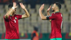 نايف أكرد ورومان غانم سايس - المنتخب المغربي