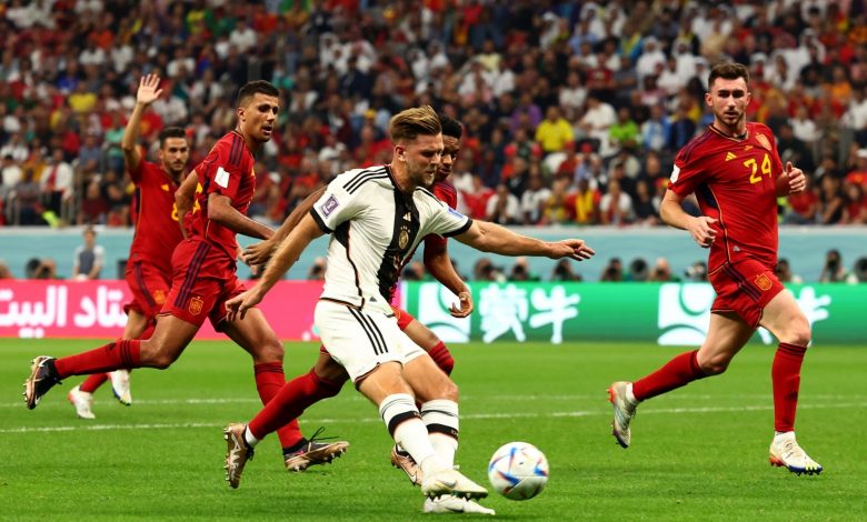 من مباراة إسبانيا وألمانيا في كأس العالم