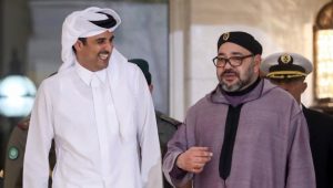 الملك محمد السادس و الشيخ تميم بن حمد آل ثاني أمير دولة قطر