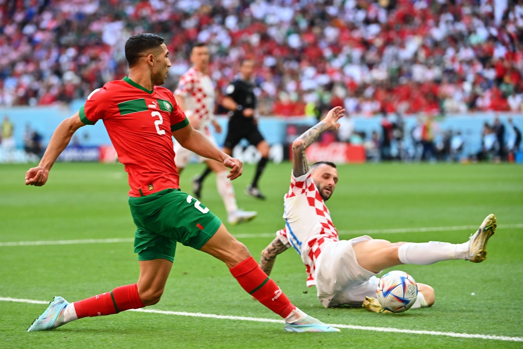 المنتخب المغربي أمام نظيره الكرواتي