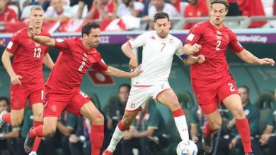 تونس تتعادل أمام الدنمارك في المونديال