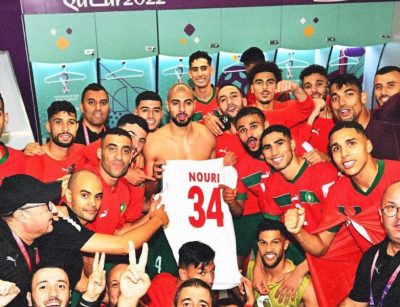عبد الحق نوري يتفاعل مع إحتفالية لاعبي المنتخب المغربي بقميصه بهذه الطريقة