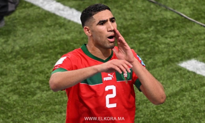 الدولي المغربي أشرف حكيمي - المنتخب المغربي