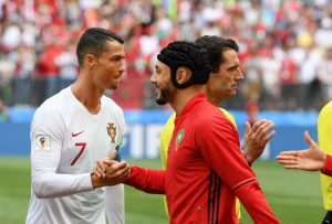 نور الدين أمرابط من مباراة المنتخب المغربي والبرتغال - كأس العالم روسيا 2018