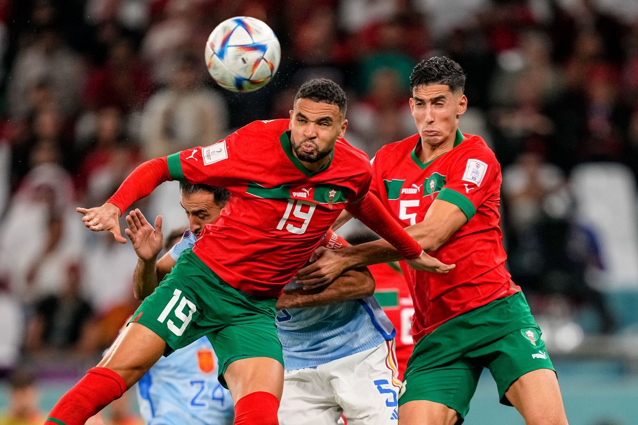 يوسف النصيري و نايف أكرد - المنتخب المغربي