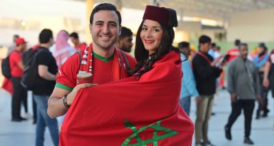 شاهد.. حضور قوي للجماهير المغربية في مباراة المغرب وإسبانيا
