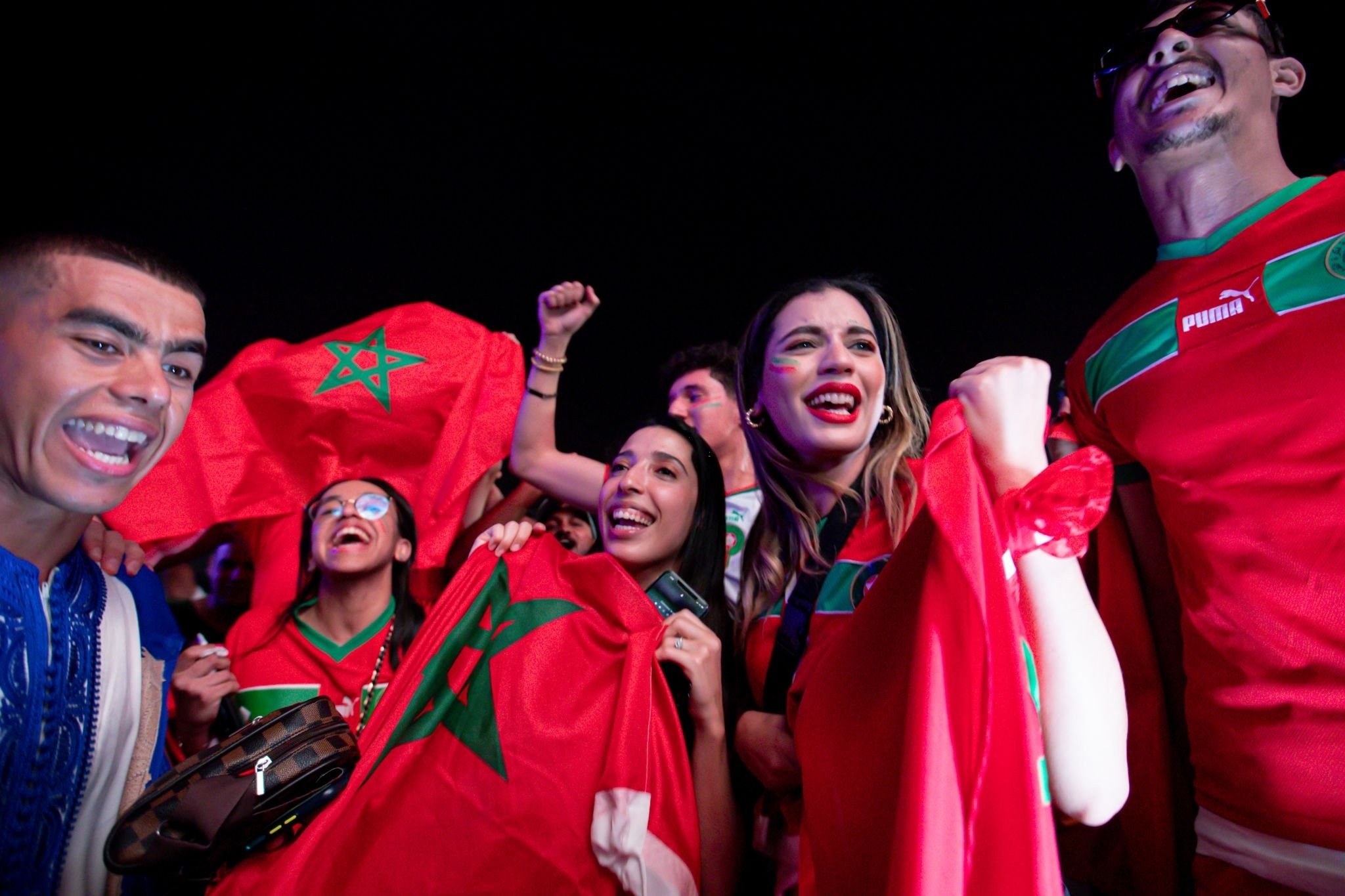 الجمهور المغربي في كأس العالم قطر 2022