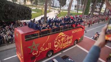 استقبال حاشد للمنتخب المغربي