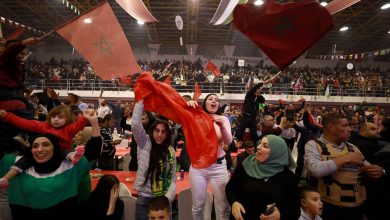 جماهير فلسطين تحتفلُ بالفوز التاريخي للمغرب