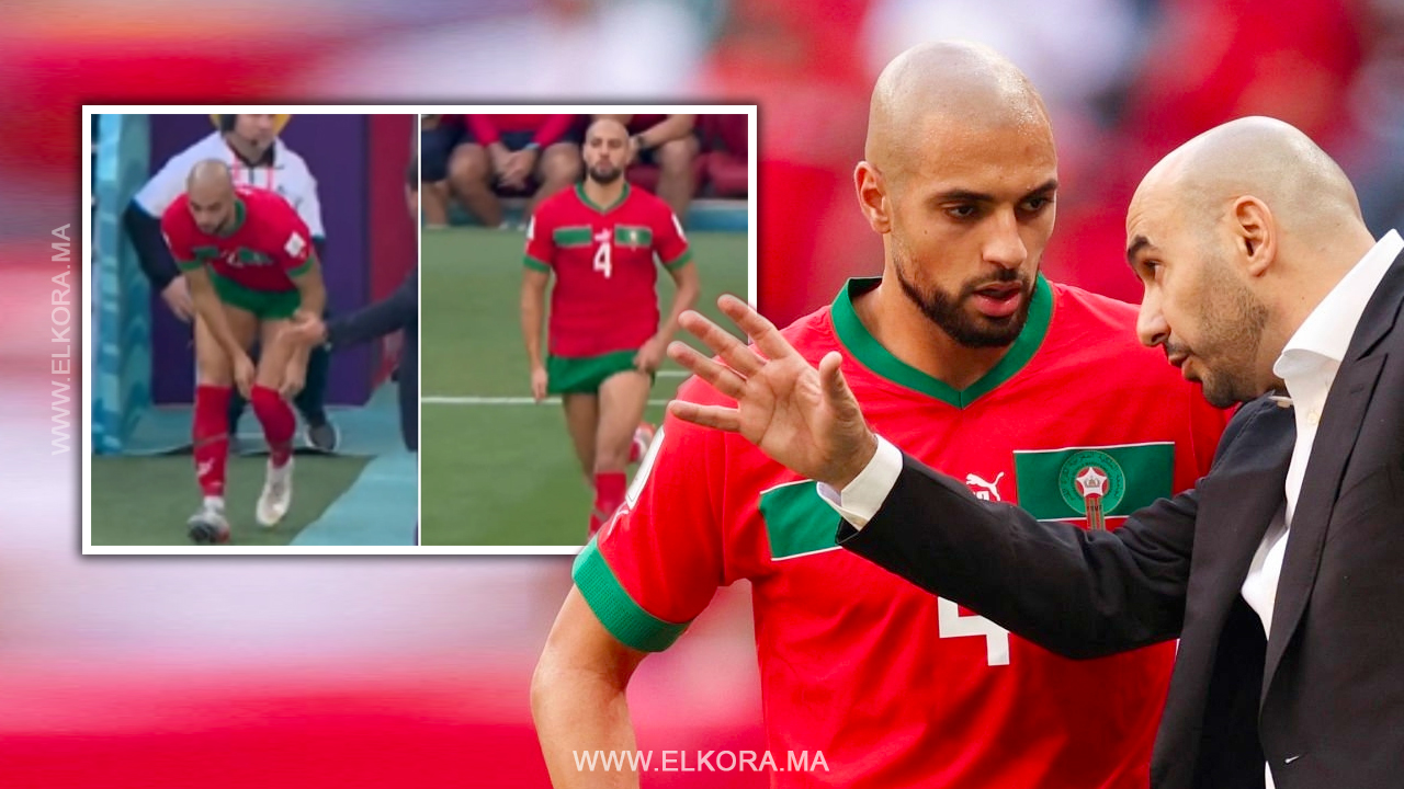 سفيان أمرابط و وليد الركراكي - المنتخب المغربي