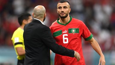 غانم رومان سايس ومدرب المنتخب المغربي وليد الركراكي