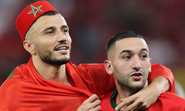 غانم رومان سايس و حكيم زياش - المنتخب المغربي