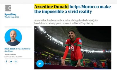 الصحافة الأوروبية تتغنى بنجم المنتخب المغربي