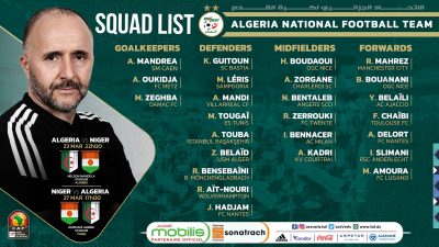 قائمة الجزائر لمواجهتي النيجر