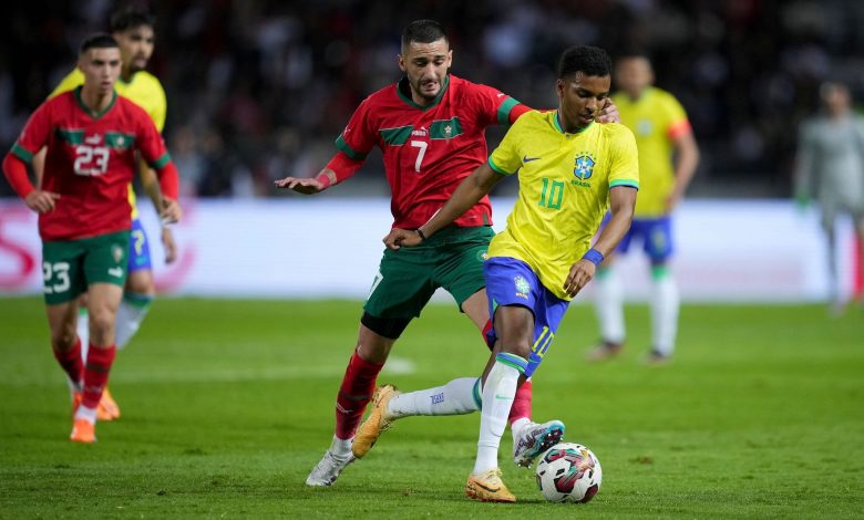 فينيسيوس من مباراة المنتخب المغربي و البرازيل