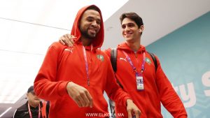 لاعبا المنتخب المغربي لكرة القدم ياسين بونو و يوسف النصيري