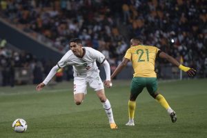 أشرف حكيمي من مباراة سابقة بين المغرب وجنوب أفريقيا