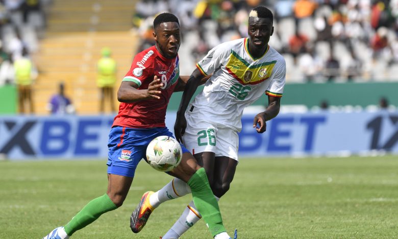 من مباراة السنغال وغامبيا في كأس أمم أفريقيا 2023