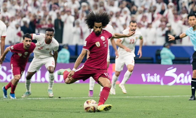 من مباراة قطر والأردن في نهائي كأس آسيا 2024