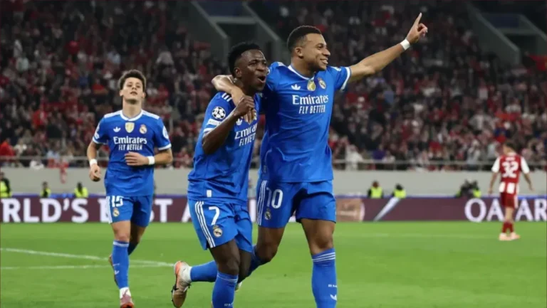 مبابي يقود ريال مدريد لفوز درامي على أولمبياكوس في دوري الأبطال