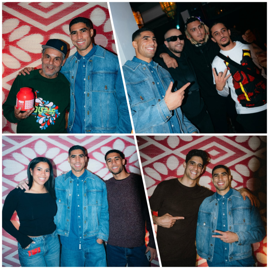 نجوم المنتخب المغربي يفتتحون مقهى أشرف حكيمي بالدار البيضاء