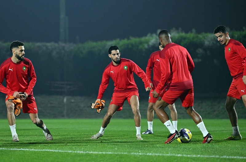 المغرب يختتم تحضيراته لنهائي كأس العرب أمام الأردن