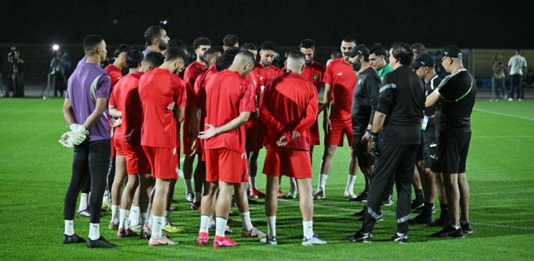 المغرب يختتم استعداداته لمواجهة سوريا في ربع نهائي كأس العرب