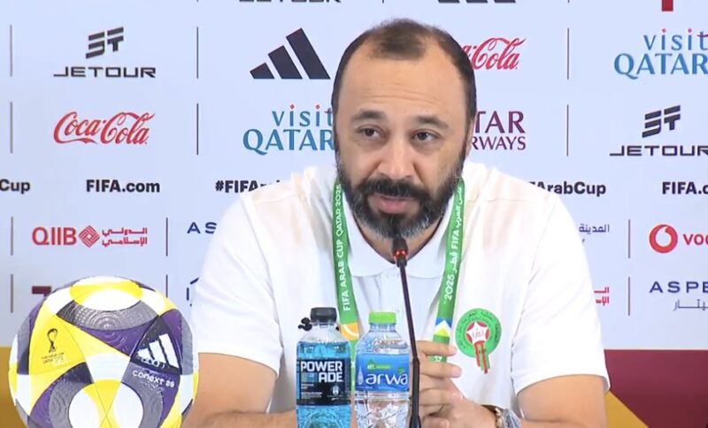 السكتيوي يكشف عن استعدادات "أسود الأطلس" لمواجهة سوريا في كأس العرب 2025