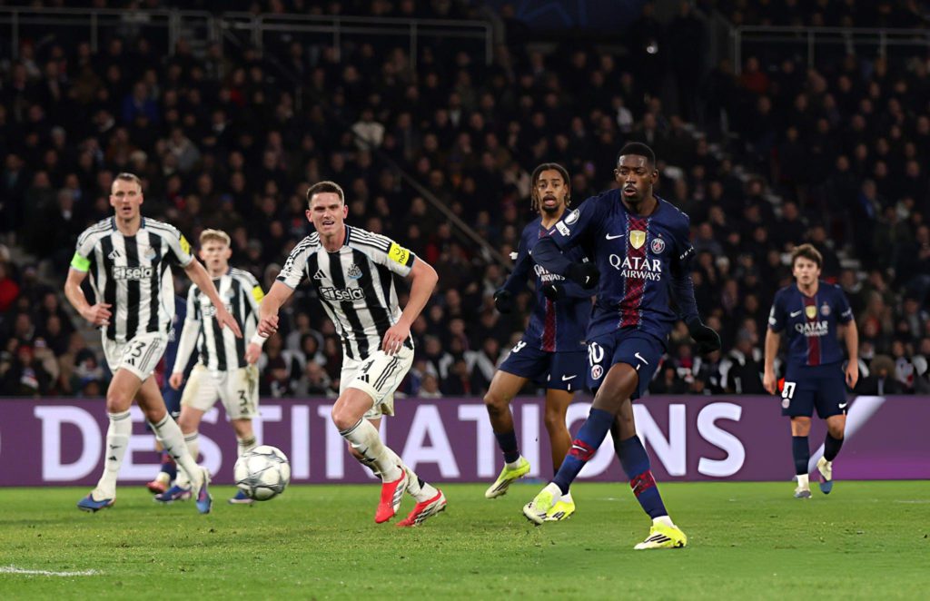 باريس سان جيرمان يتعثر أمام نيوكاسل ويؤجل حسم التأهل بدوري الأبطال