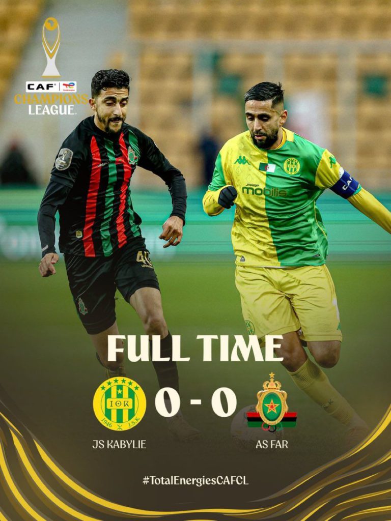 الجيش الملكي يتعادل مع شبيبة القبائل في الجزائر بدوري الأبطال