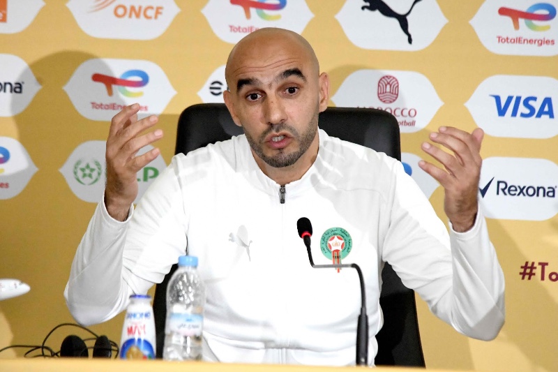 الركراكي: النهائي في الرباط فخر.. و"الأسود" تطمح للتاريخ