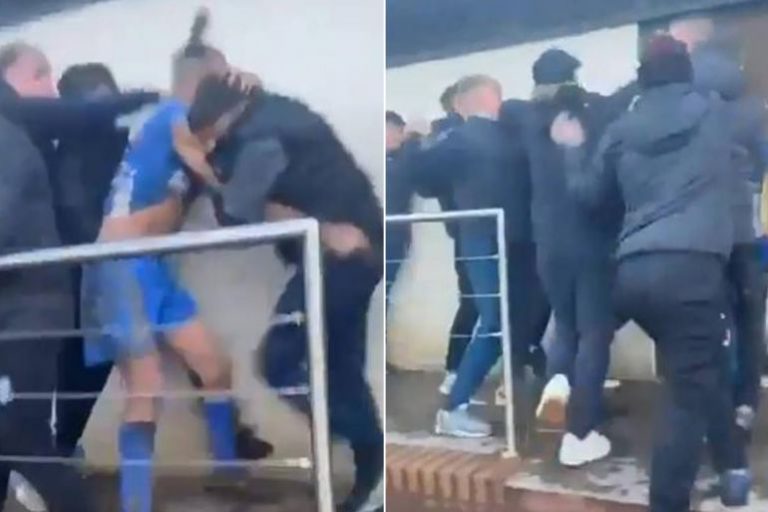 اشتباكات عنيفة بين لاعبين وجماهير تُشعل ملعبًا إنجليزيًا