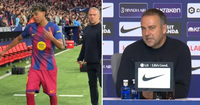 فليك يوضح سبب غضب يامال بعد فوز برشلونة على أتلتيكو